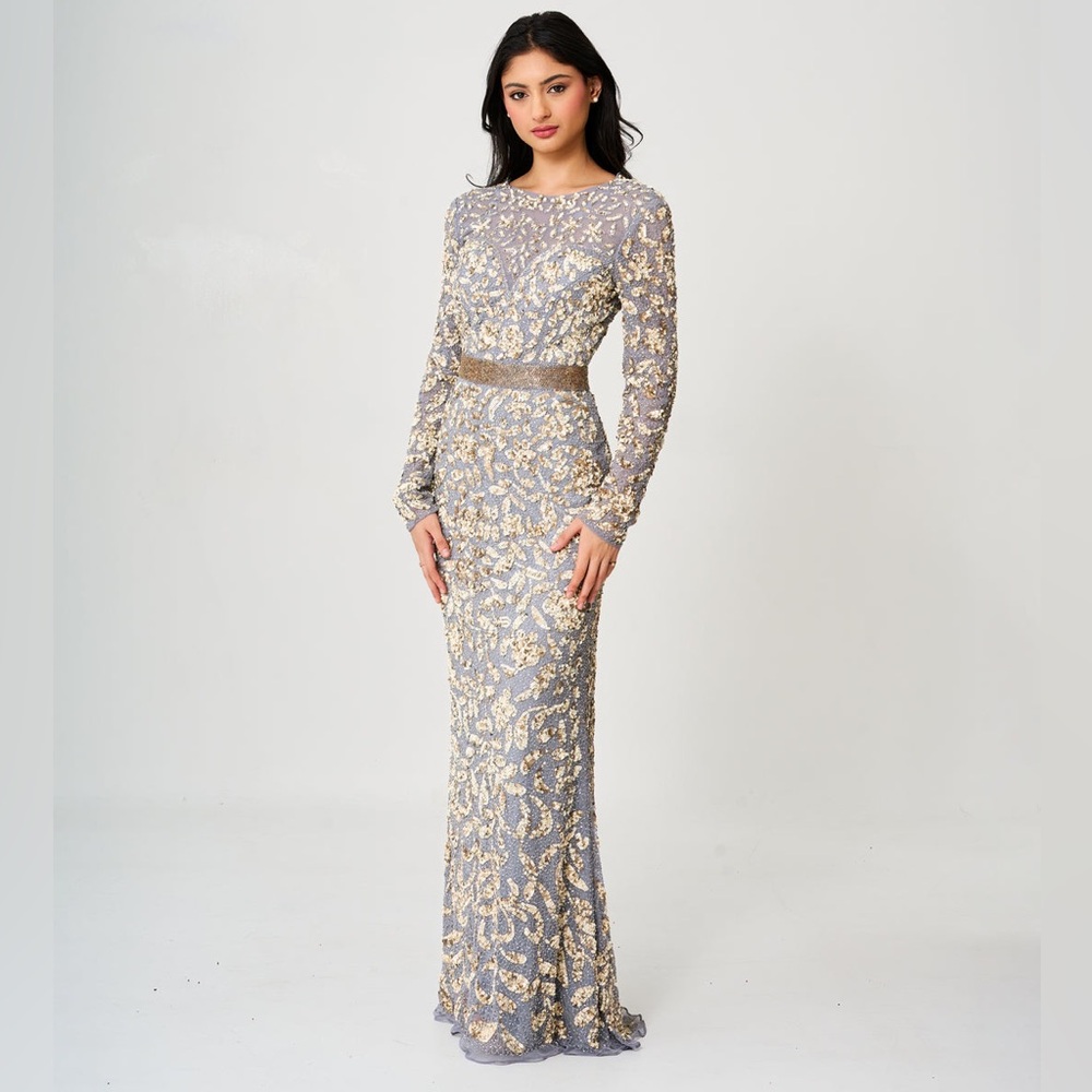 NWT | MacDuggal Long Sleeve Embellished Evening Gown